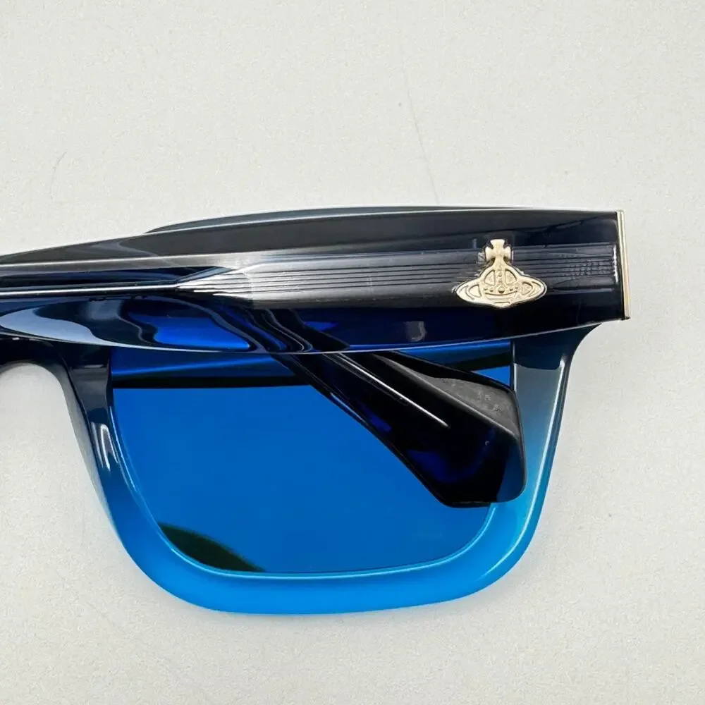 Vivienne Westwood Sunglasses Cary VW5026 602 Blue Colorway Rectangle Frame 51mm